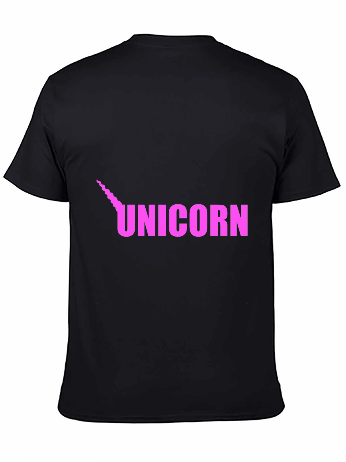 Unicorn Graphic Tee - Pink on Black