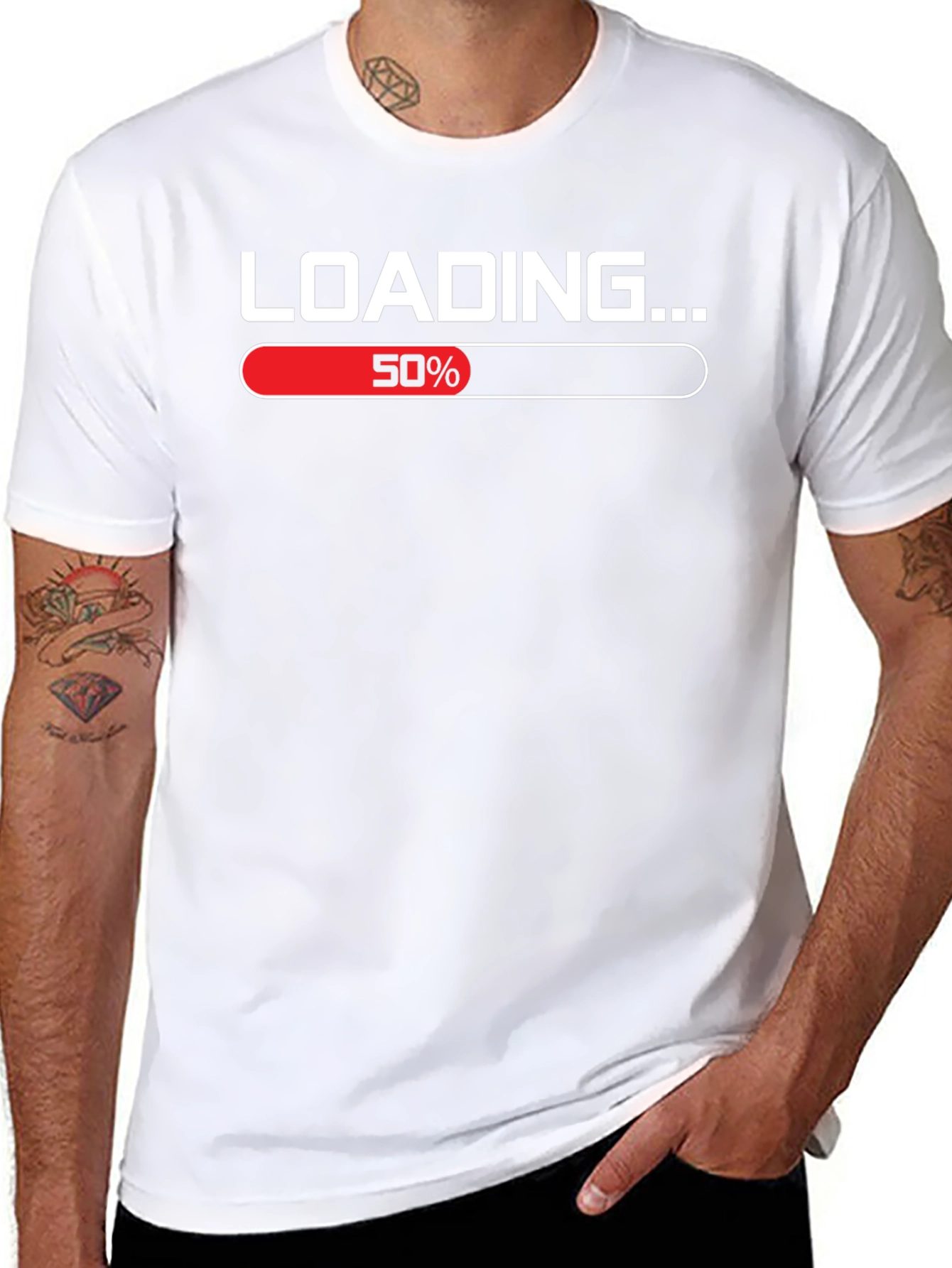 Loading 50% T-Shirt Funny Graphic Tee