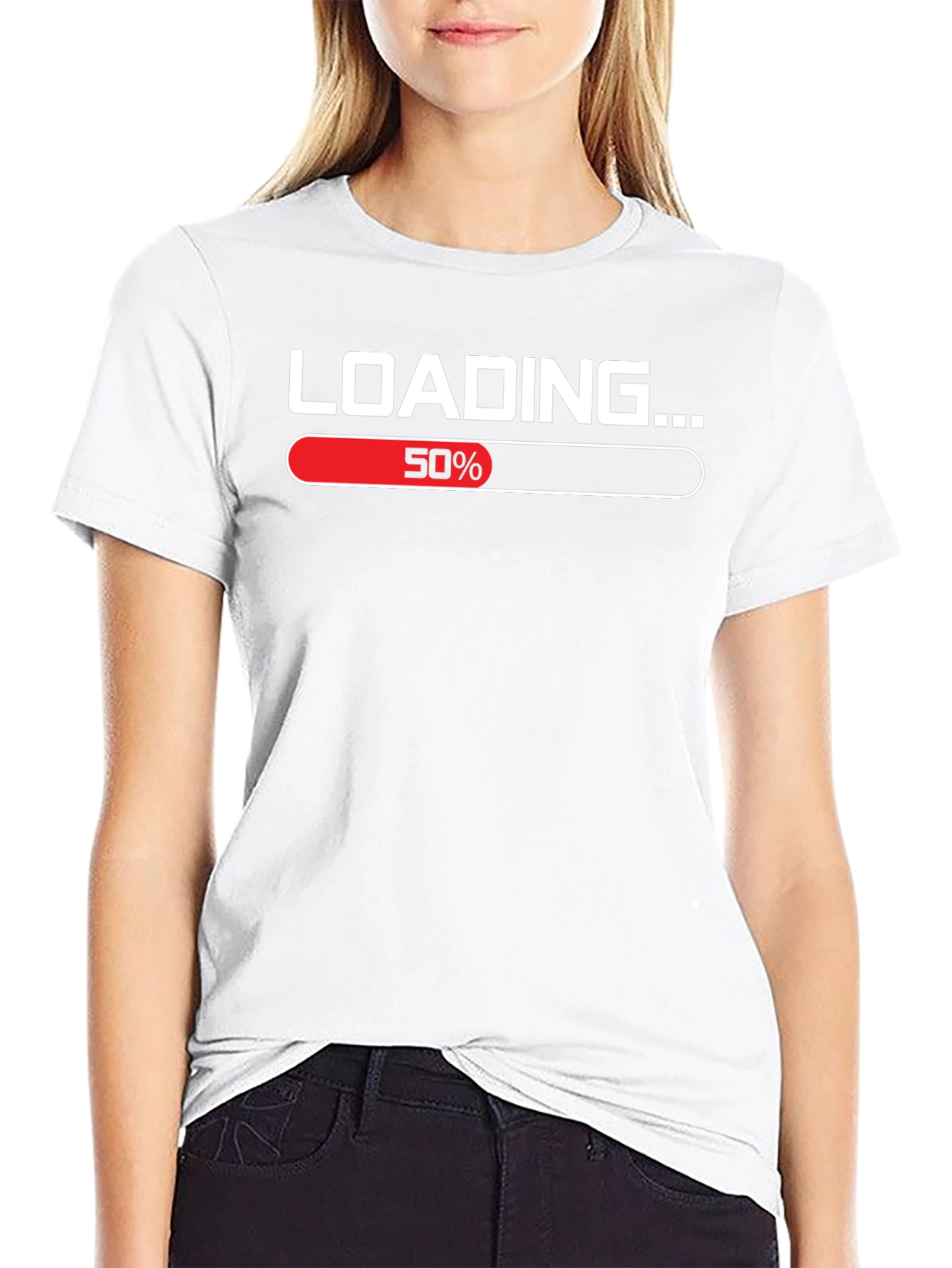 Loading 50% T-Shirt Funny Graphic Tee