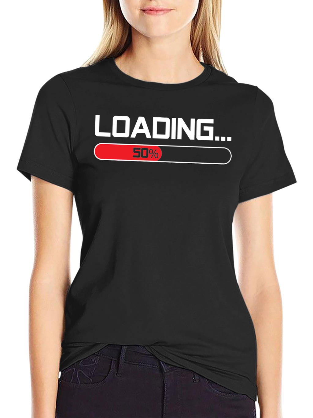 Loading 50% T-Shirt Funny Graphic Tee