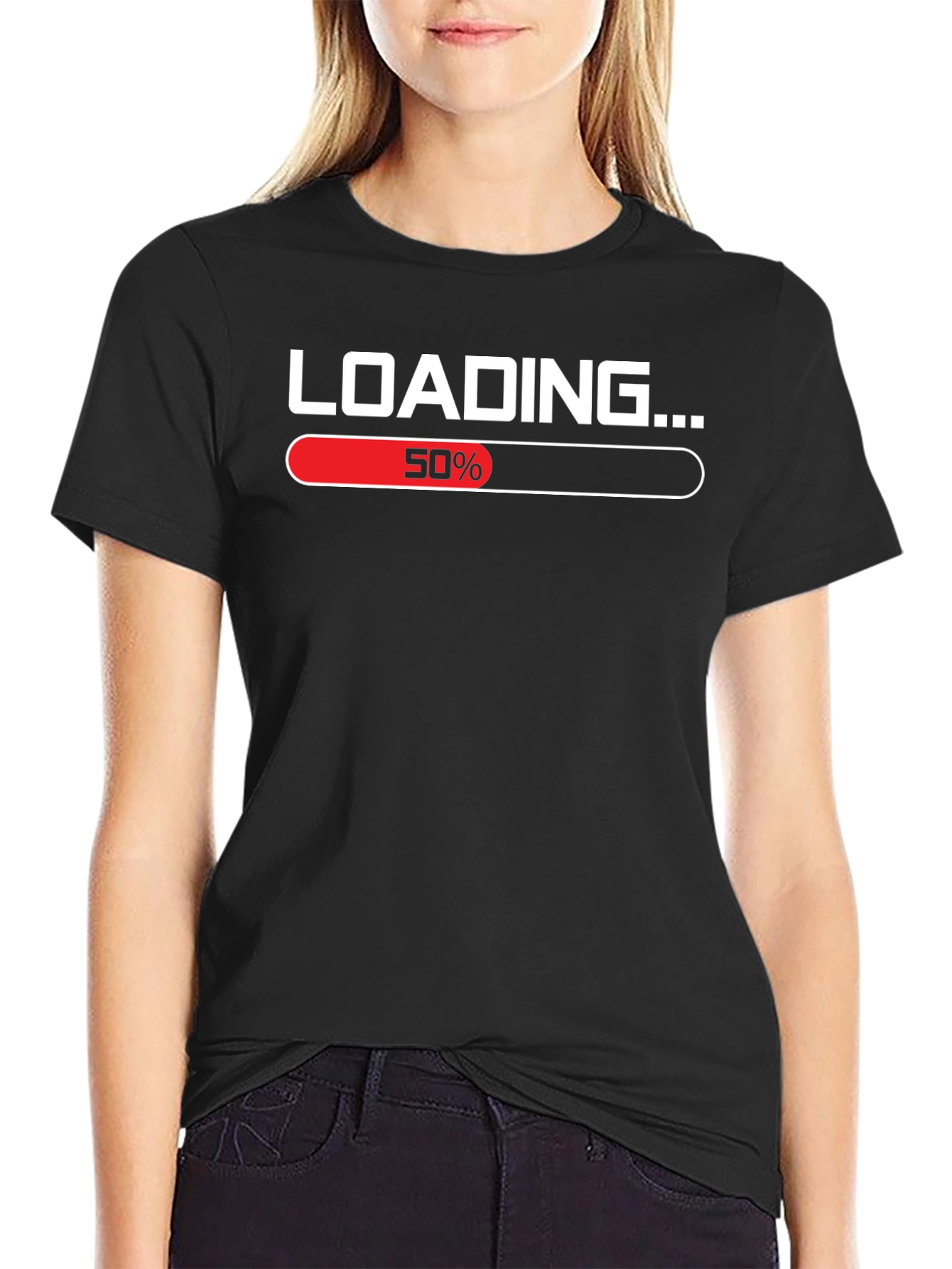 Loading 50% T-Shirt Funny Graphic Tee