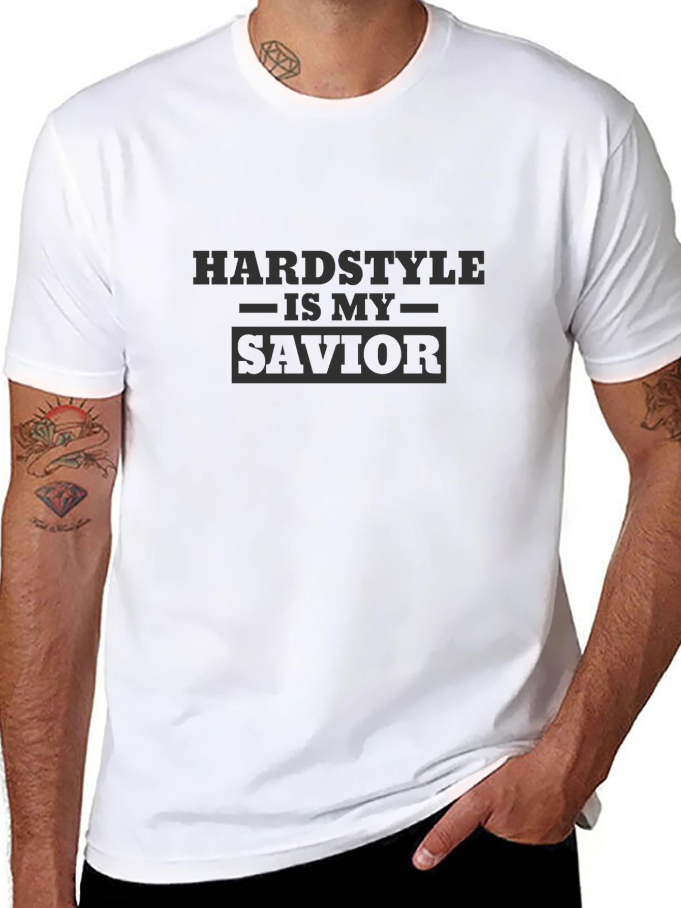 Hardstyle Is My Savior Black Graphic Tee