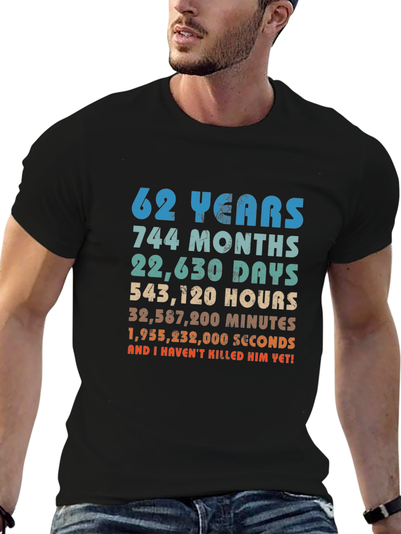 62nd Anniversary Novelty Graphic T-Shirt