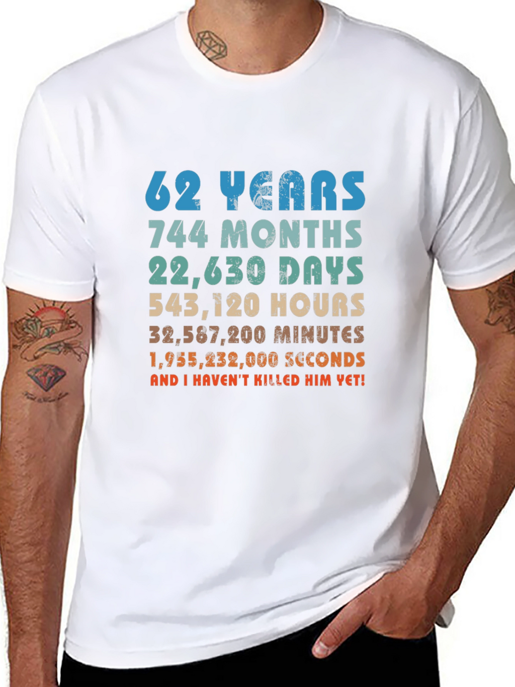 62nd Anniversary Novelty Graphic T-Shirt