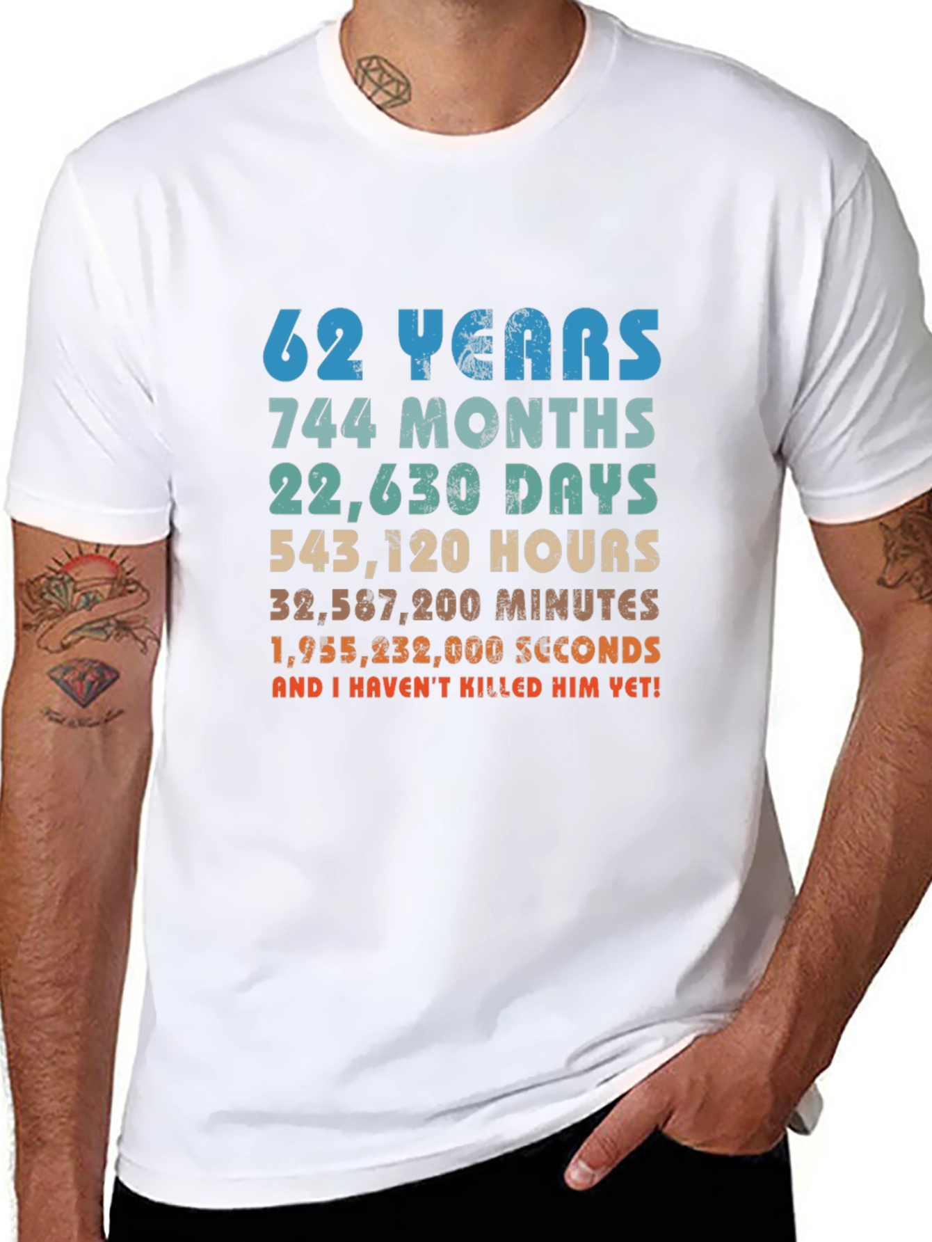 62nd Anniversary Novelty Graphic T-Shirt