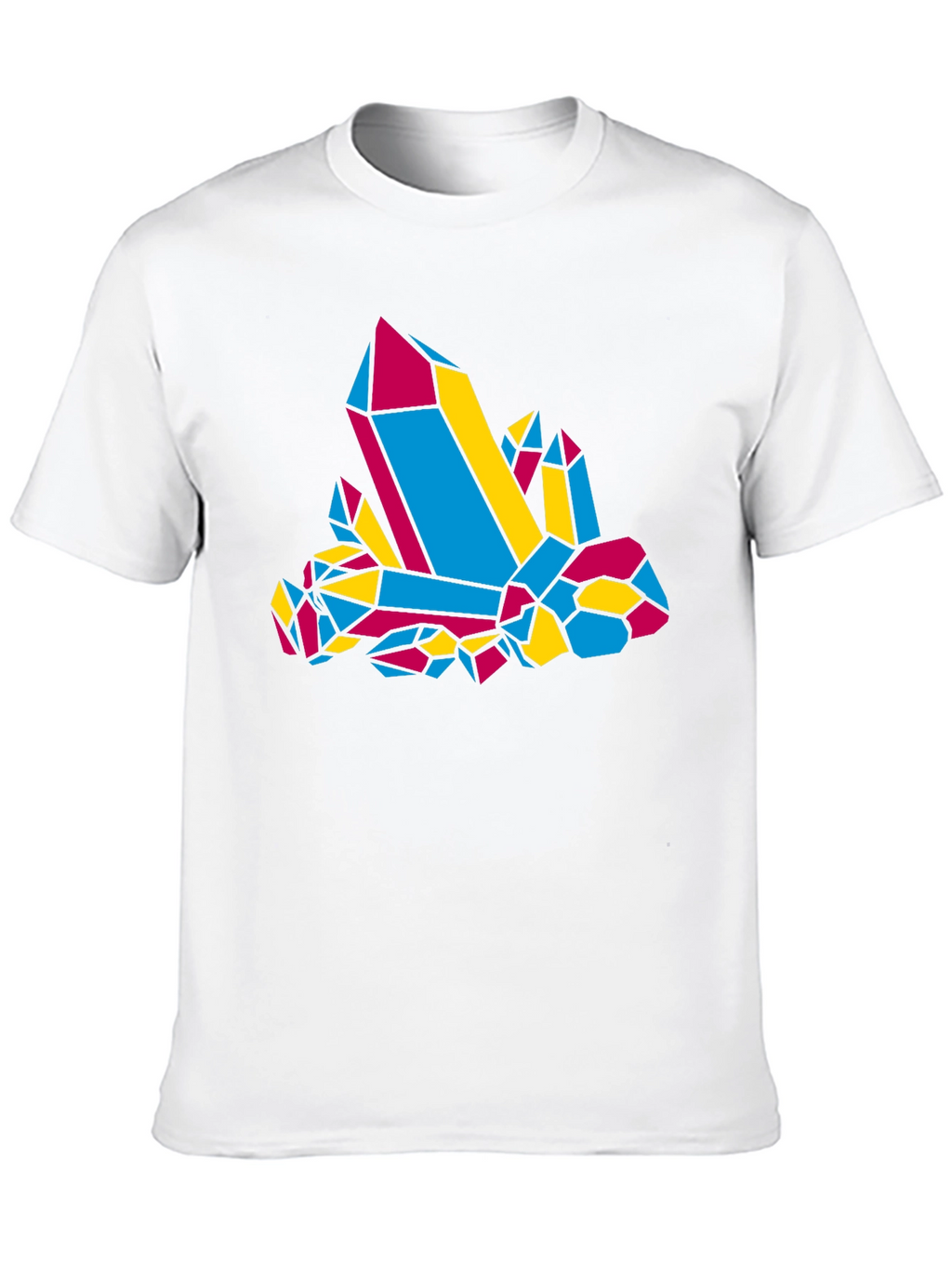 Geometric Crystal Graphic Tee - Black