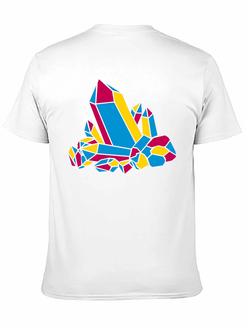 Geometric Crystal Graphic Tee - Black