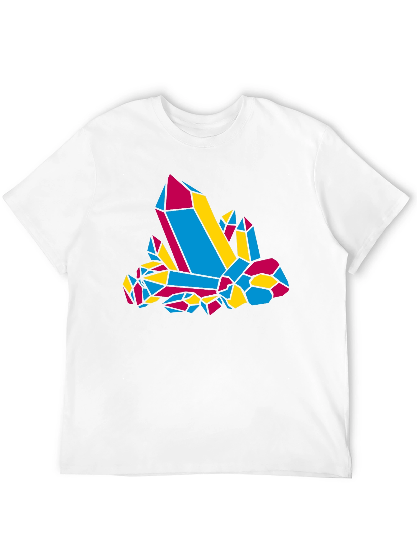 Geometric Crystal Graphic Tee - Black