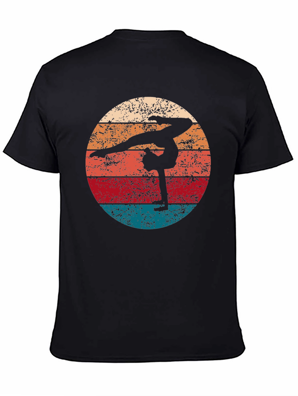 Retro Gymnast Silhouette Graphic T-Shirt