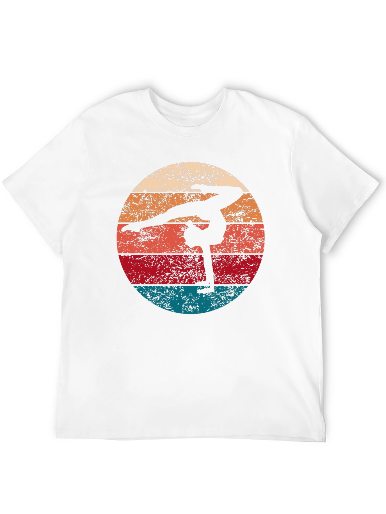 Retro Gymnast Silhouette Graphic T-Shirt