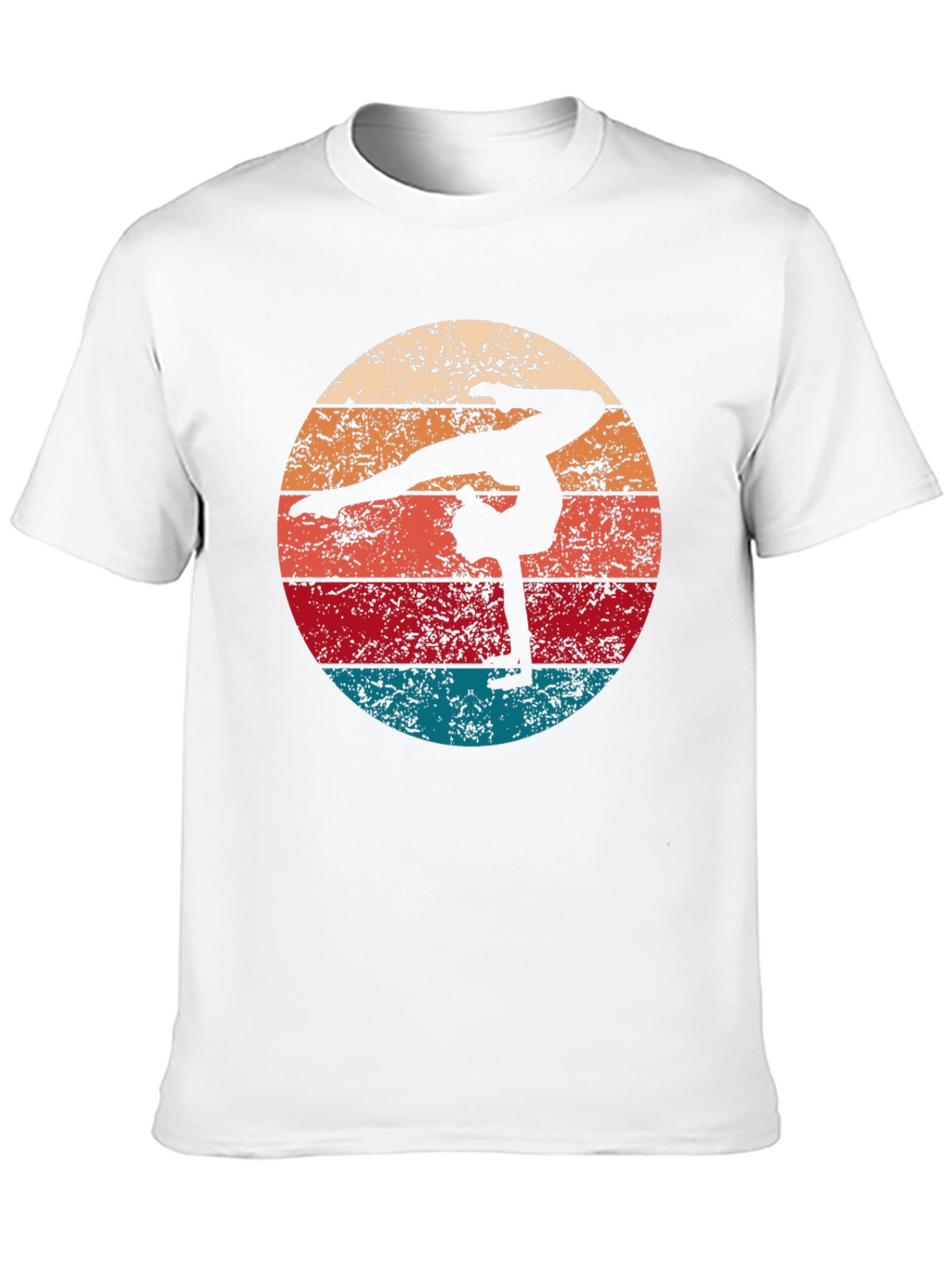 Retro Gymnast Silhouette Graphic T-Shirt