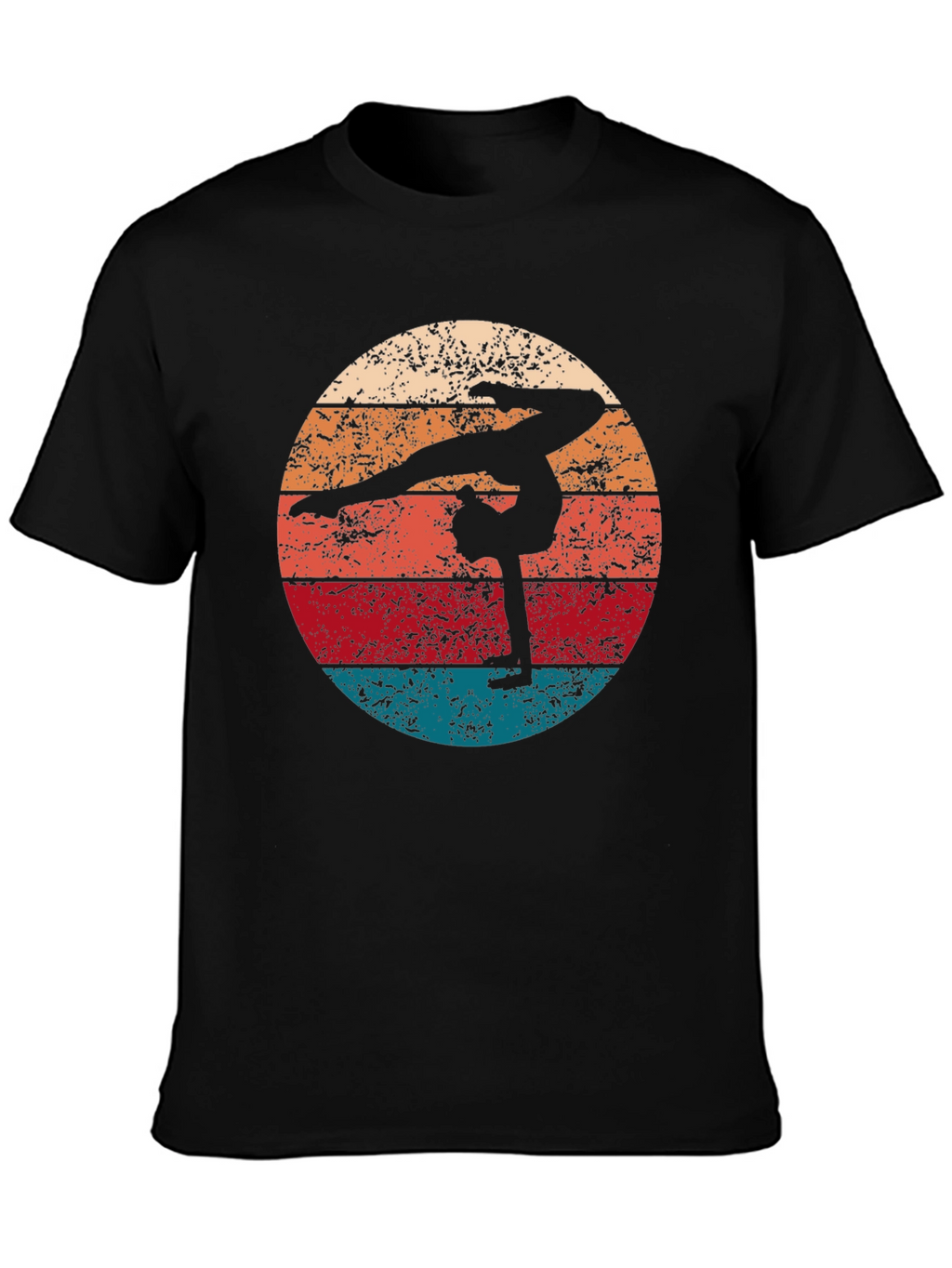 Retro Gymnast Silhouette Graphic T-Shirt