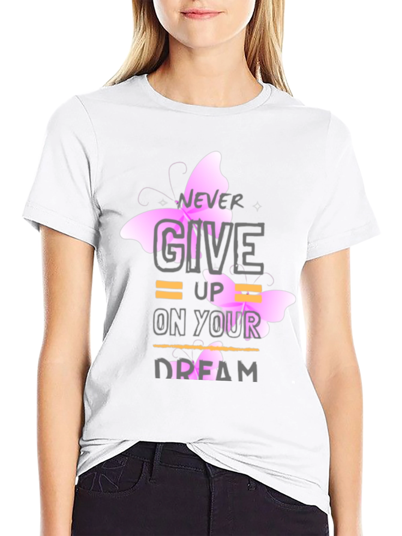 Motivational Butterfly Graphic T-Shirt