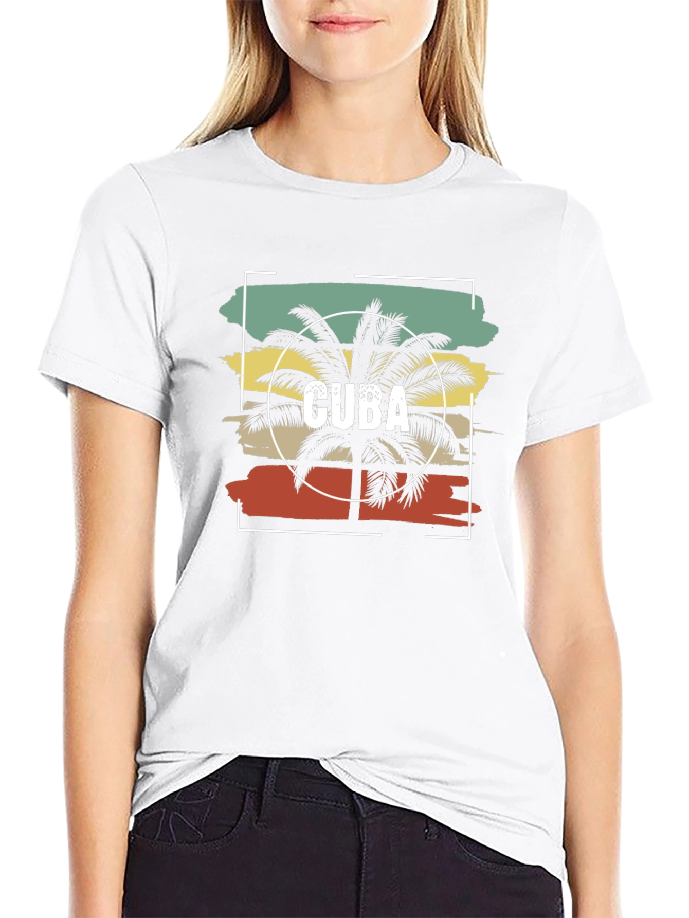 Cuba Palm Tree T-Shirt - Retro Style