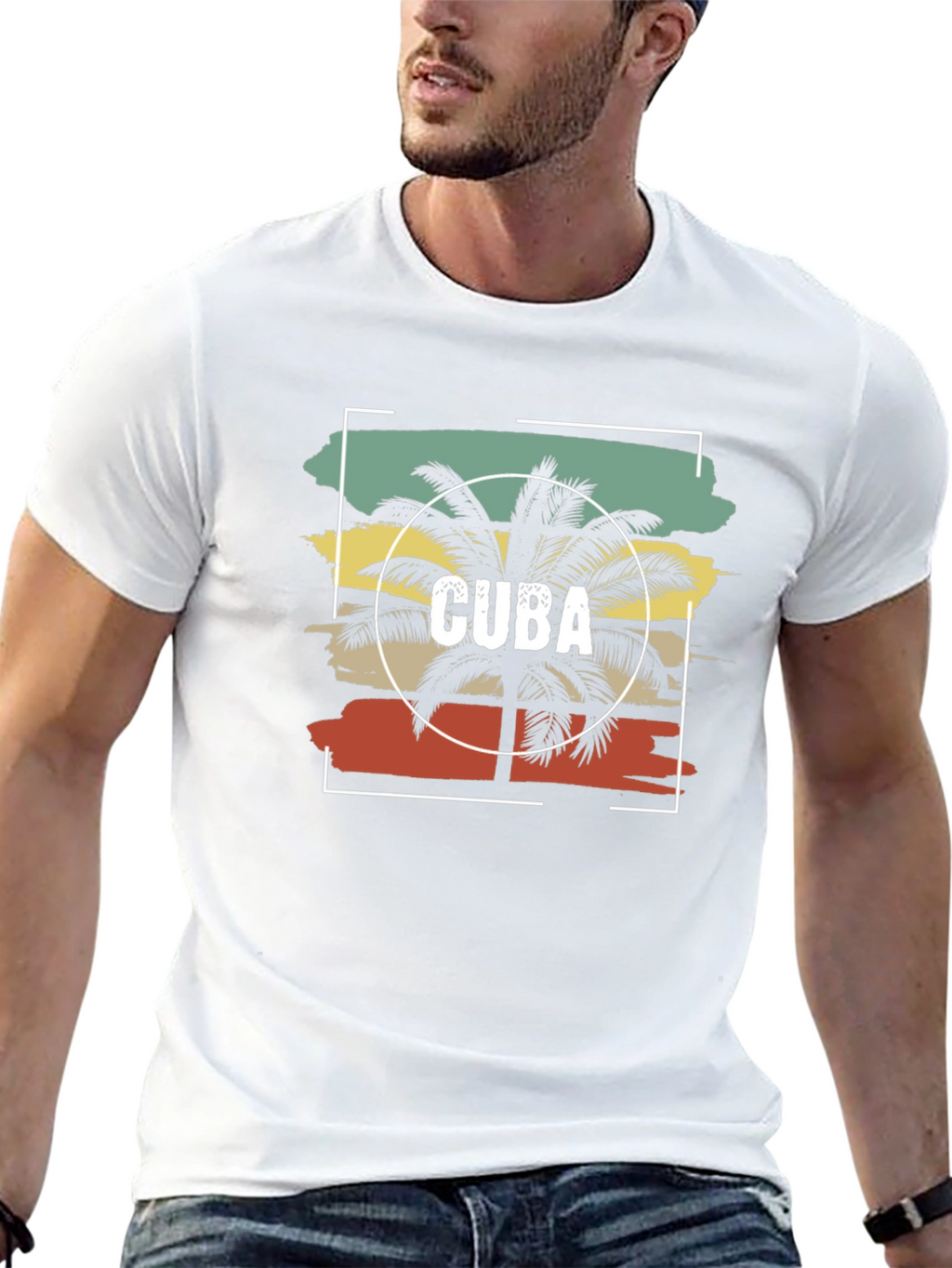 Cuba Palm Tree T-Shirt - Retro Style