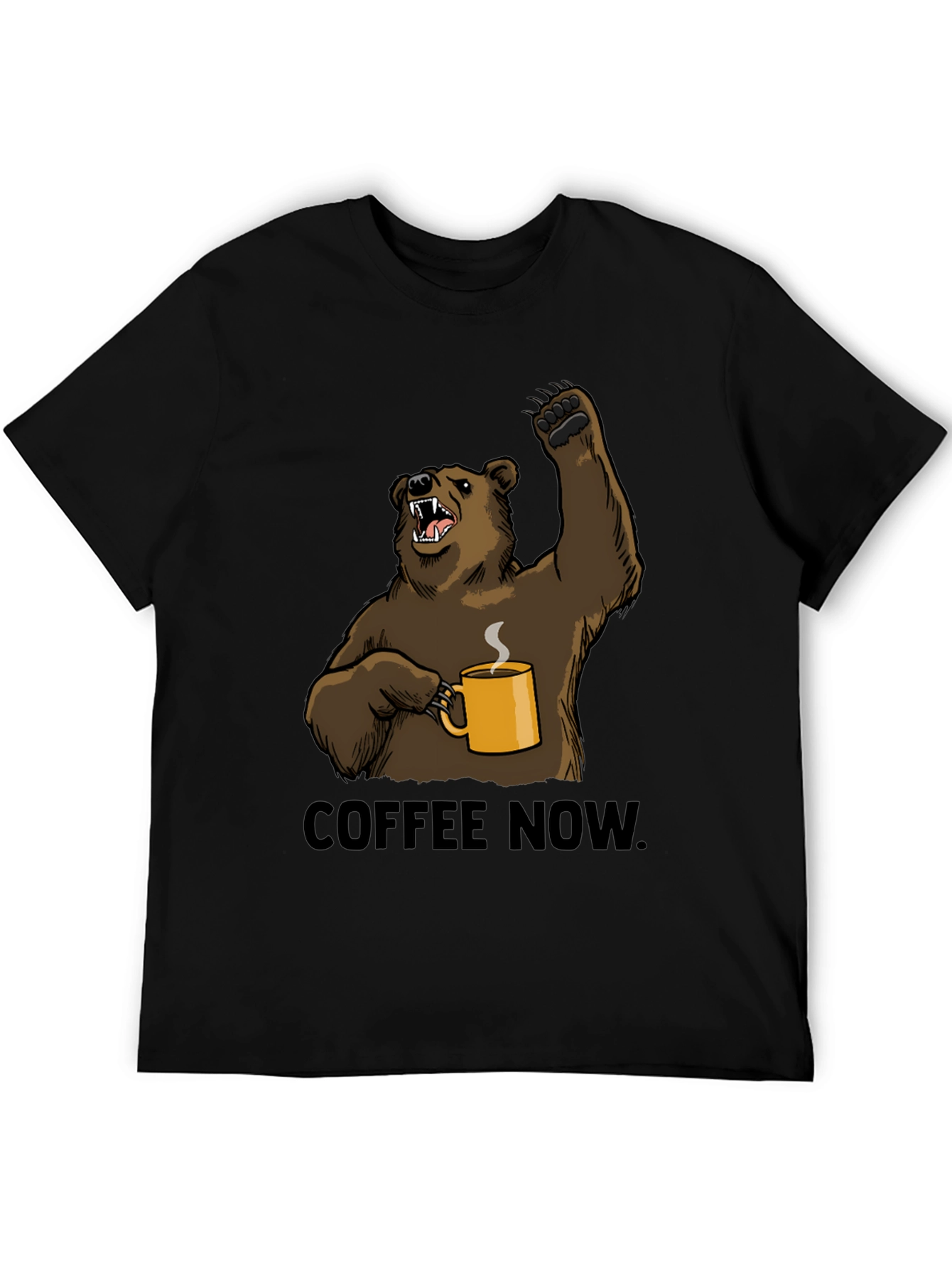 Coffee Now Bear Graphic T-Shirt