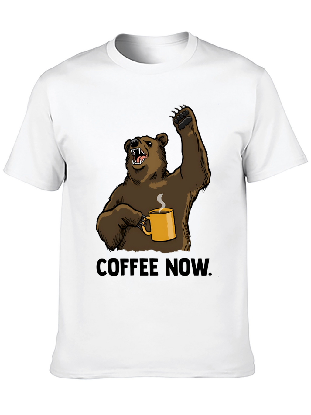 Coffee Now Bear Graphic T-Shirt