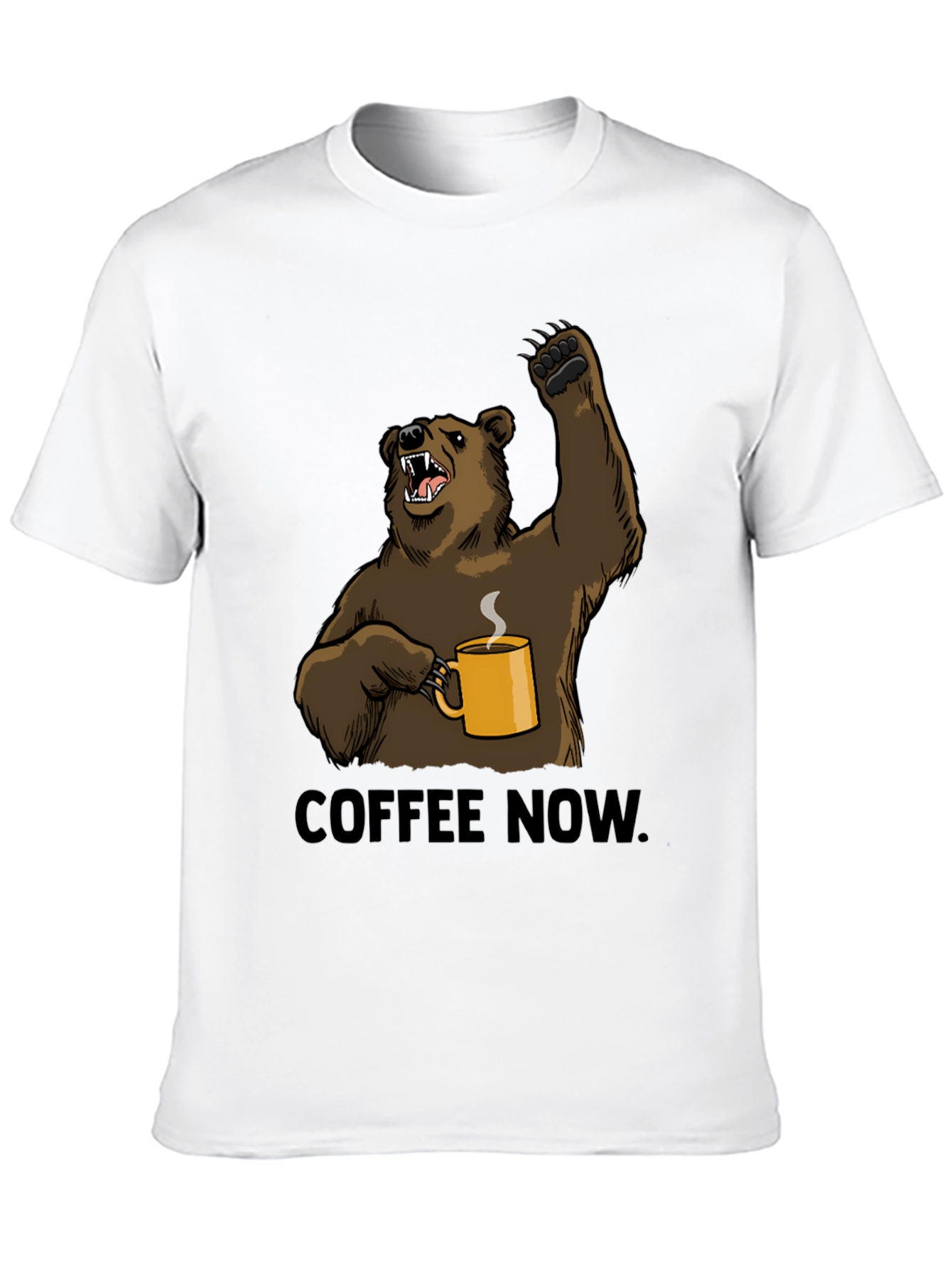 Coffee Now Bear Graphic T-Shirt