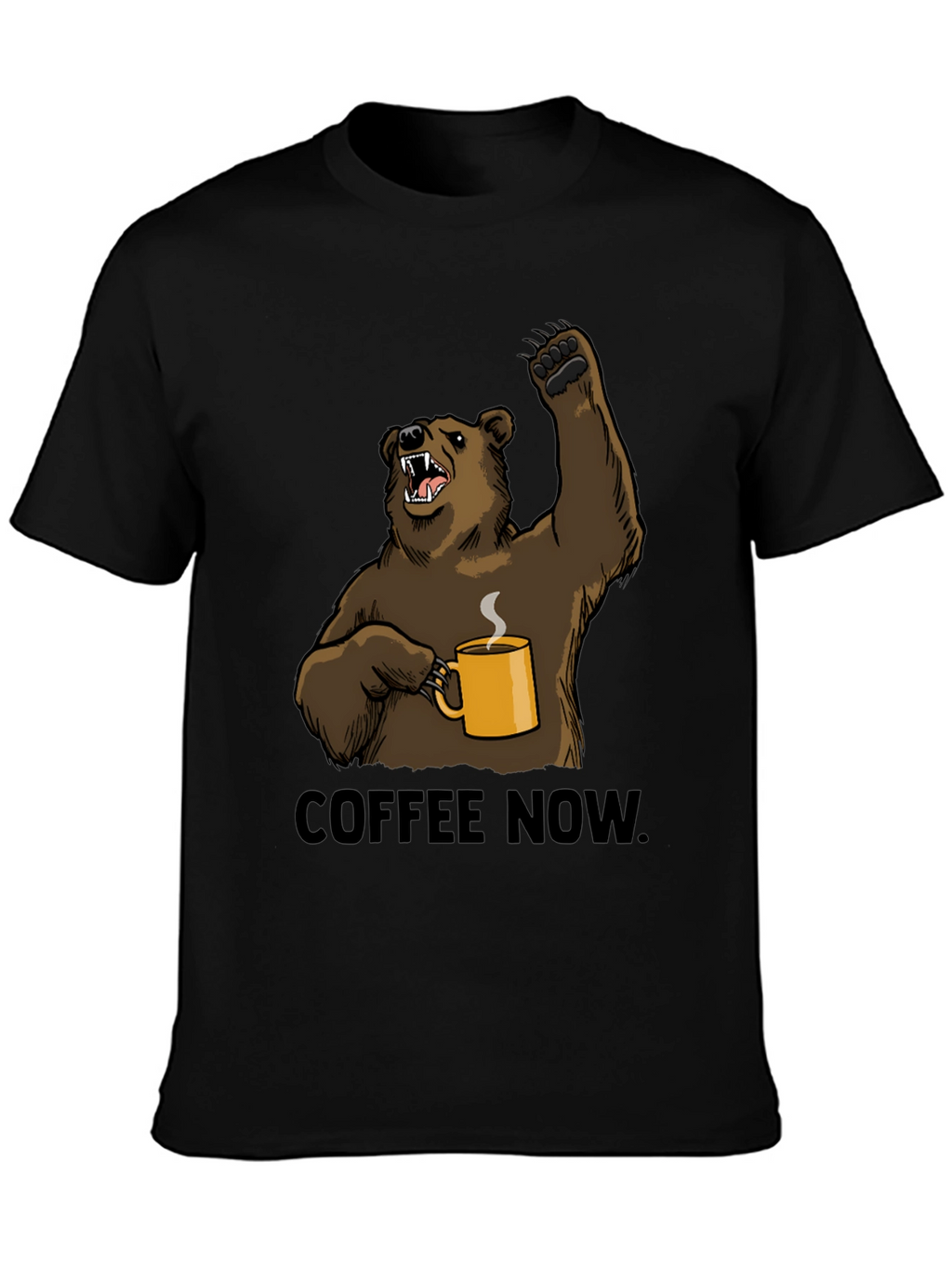 Coffee Now Bear Graphic T-Shirt