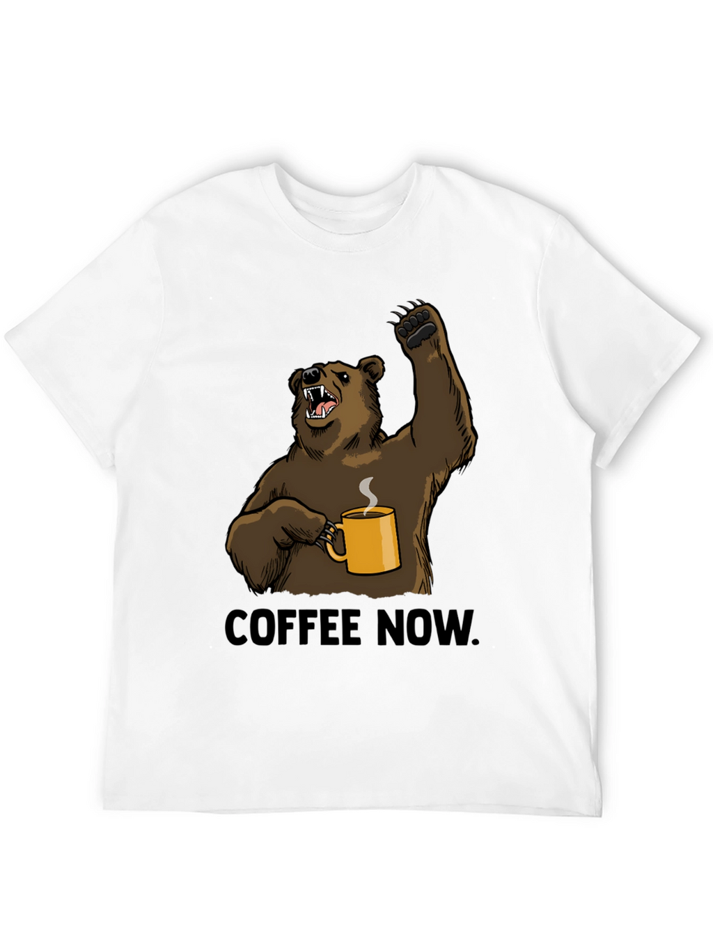 Coffee Now Bear Graphic T-Shirt