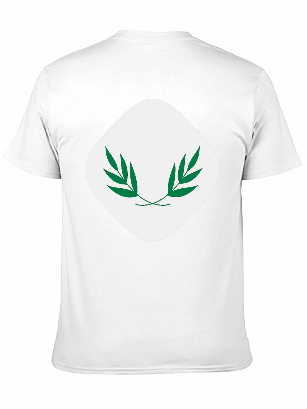 Modern Black T-Shirt with Leaf Emblem