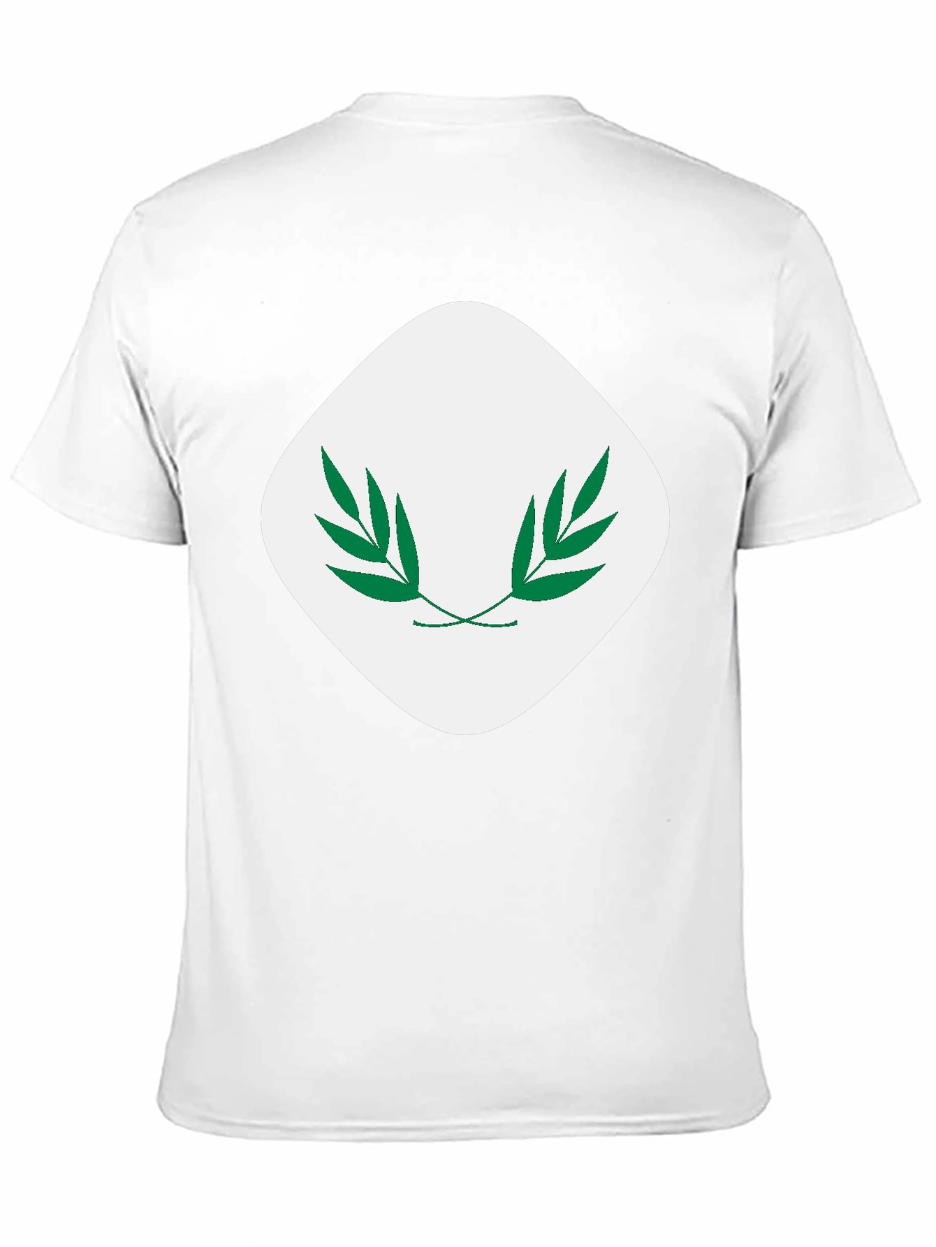 Modern Black T-Shirt with Leaf Emblem