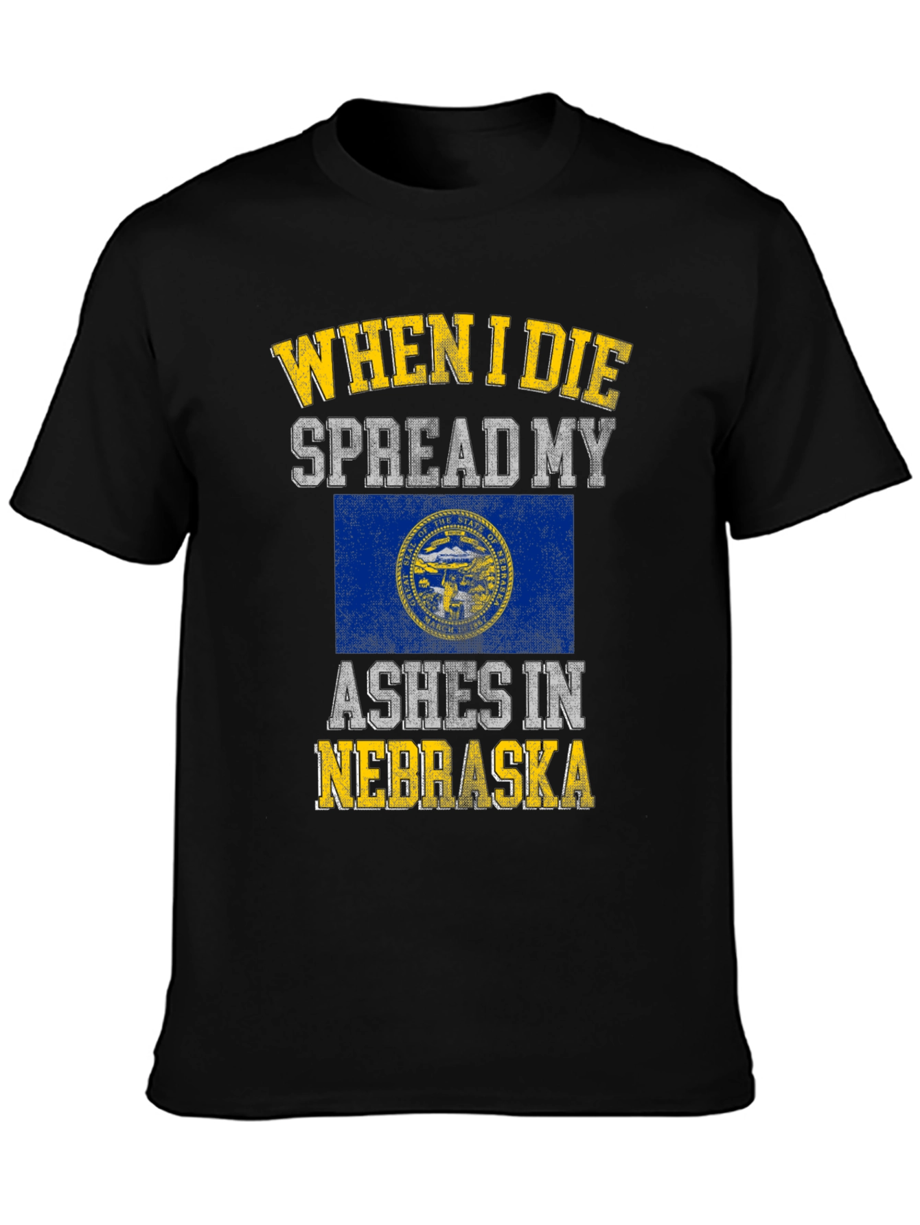 Nebraska Ashes Mens Black T-Shirt