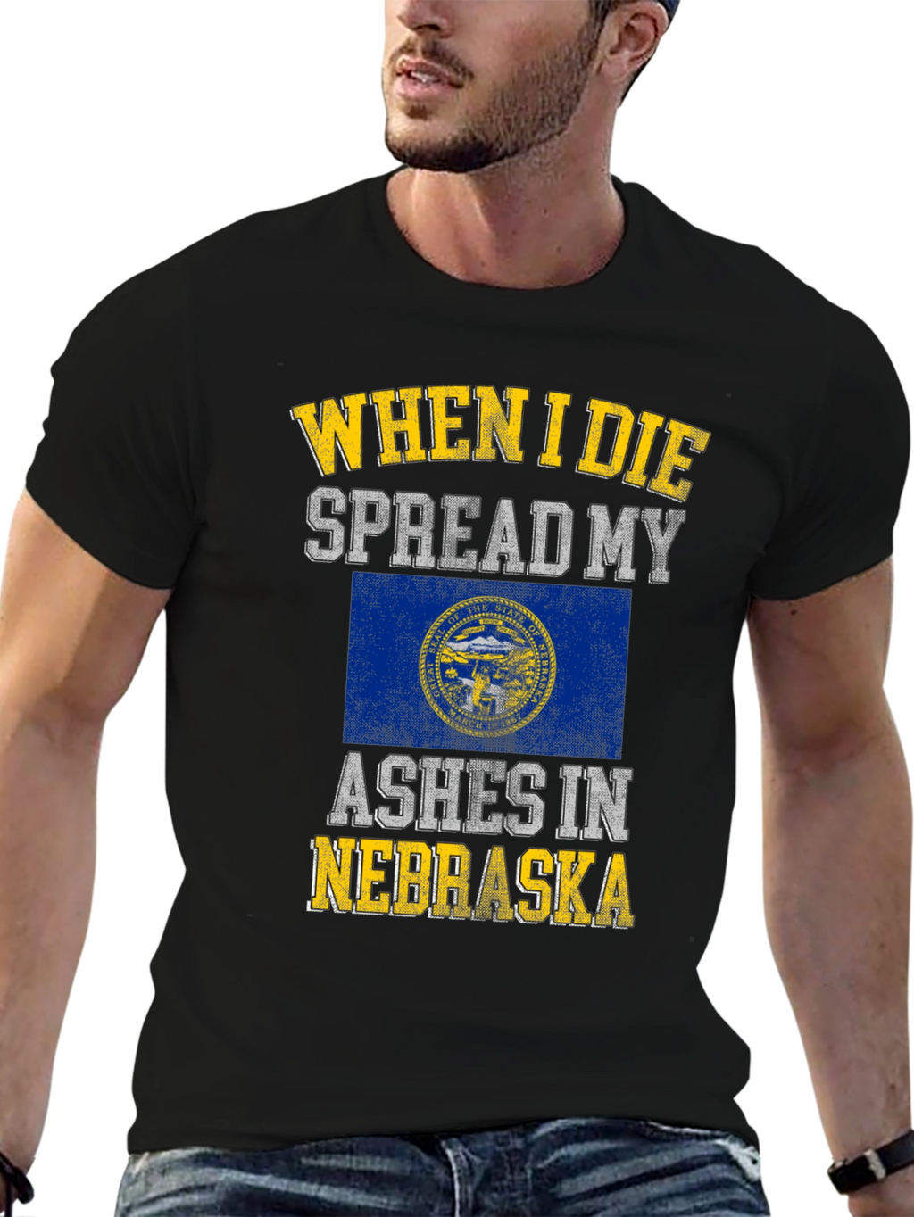 Nebraska Ashes Mens Black T-Shirt