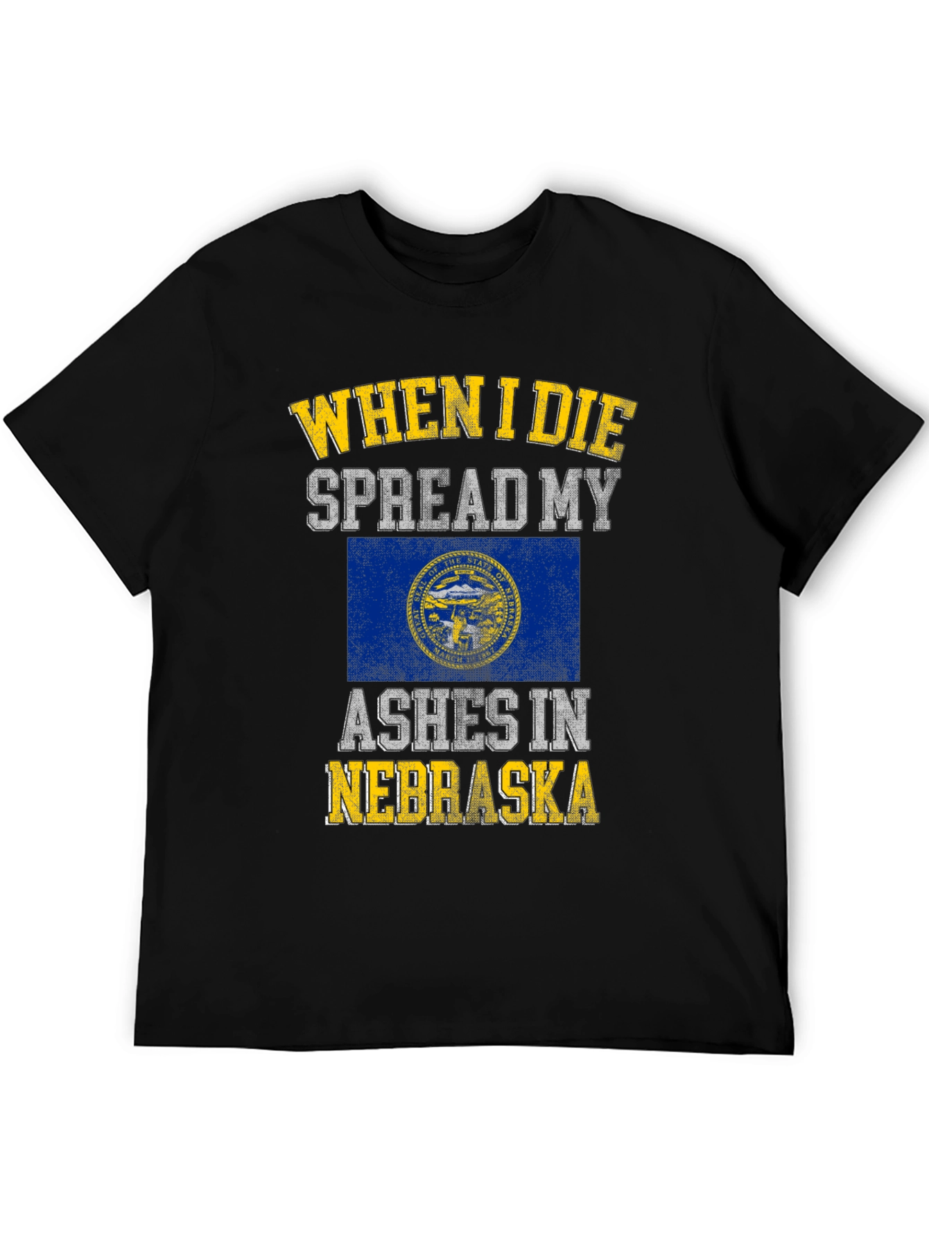 Nebraska Ashes Mens Black T-Shirt