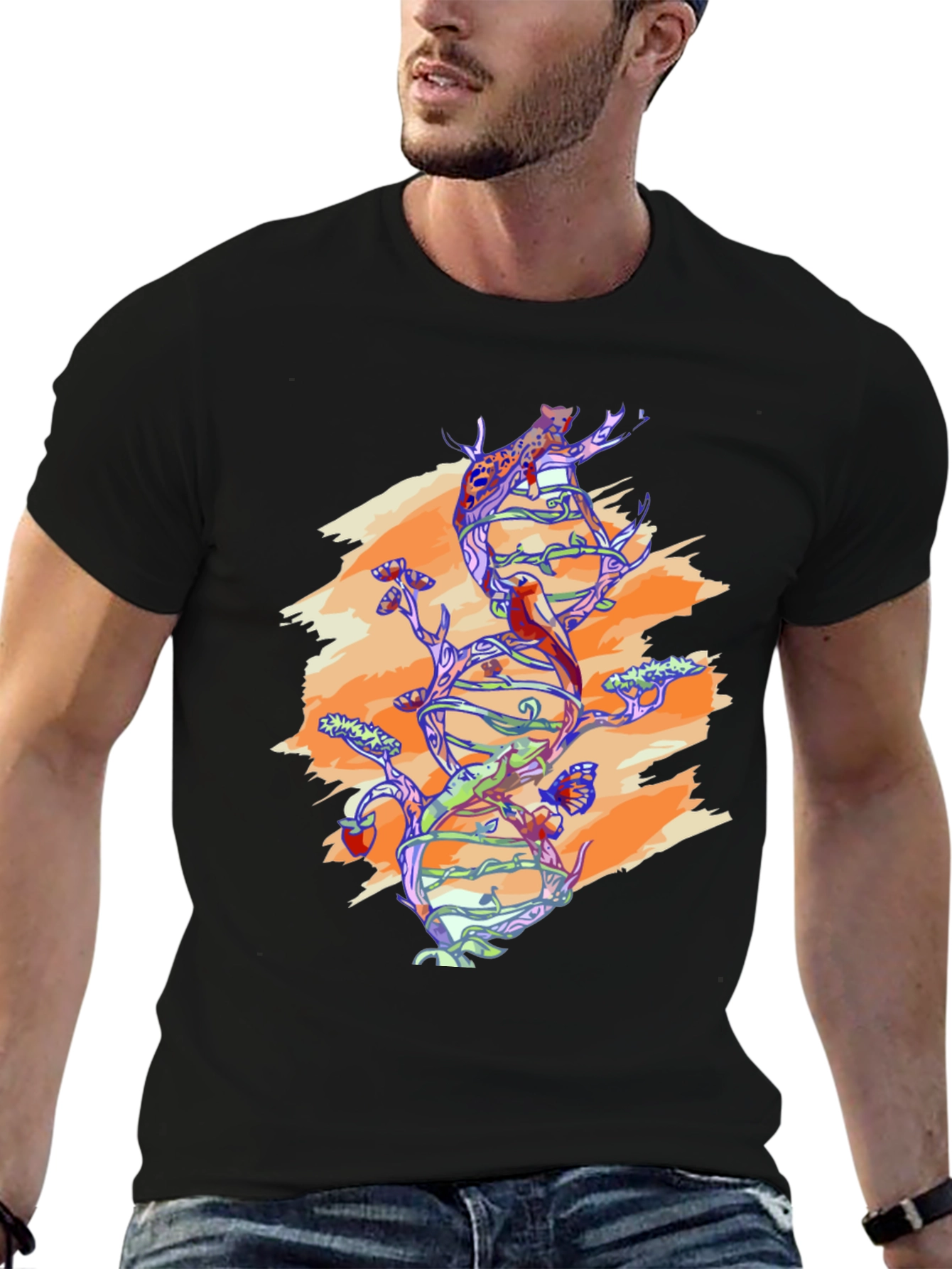 Nature DNA Graphic Tee - Black Unisex Shirt