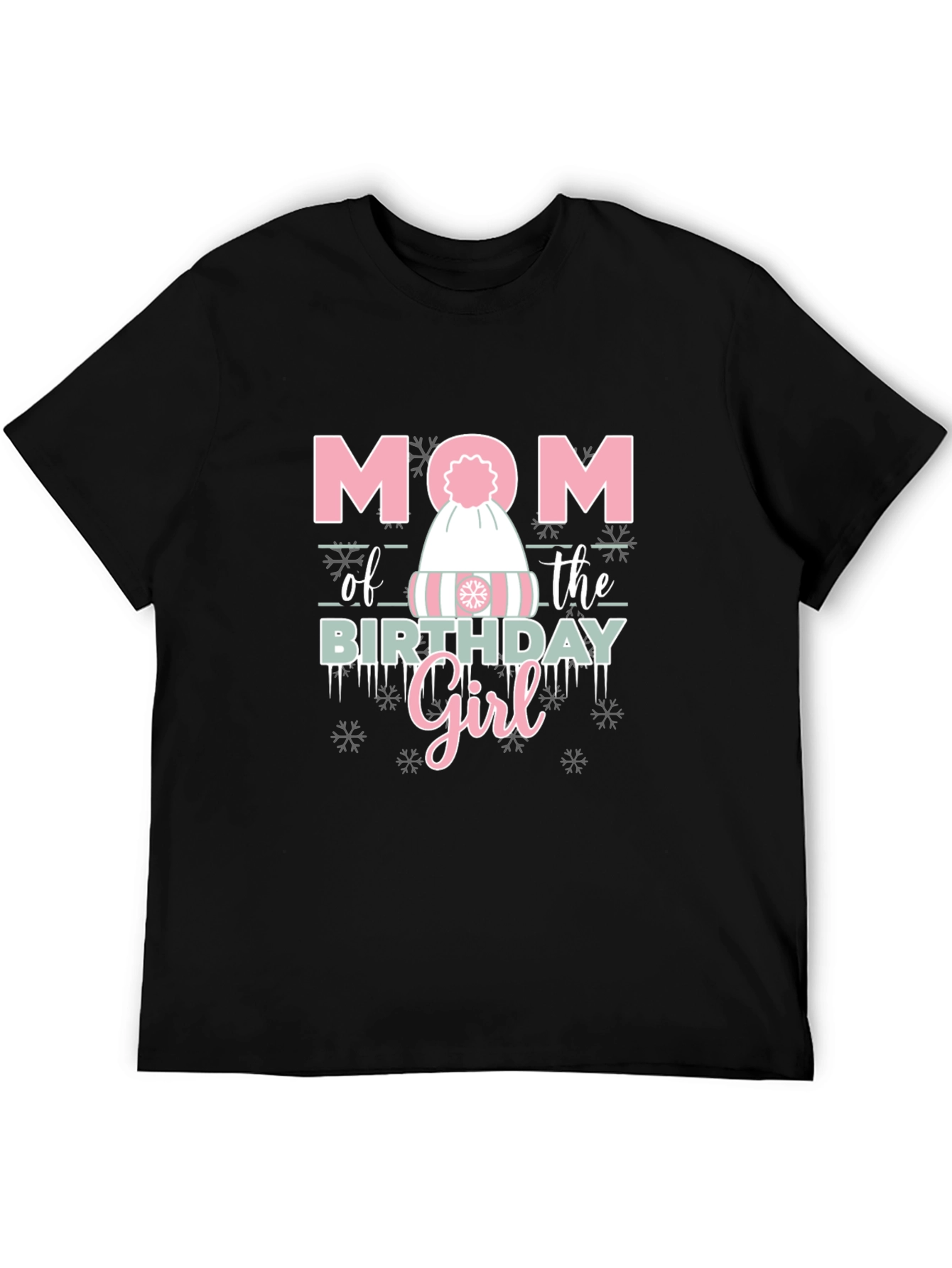 Mom of the Birthday Girl Winter Hat T-Shirt