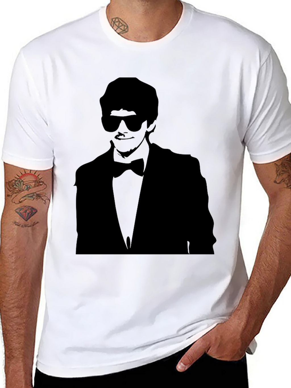 Silhouette Tuxedo T-Shirt - Black