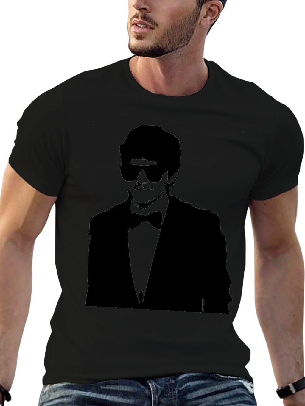 Silhouette Tuxedo T-Shirt - Black