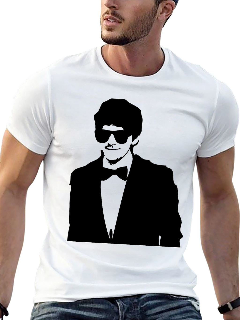 Silhouette Tuxedo T-Shirt - Black