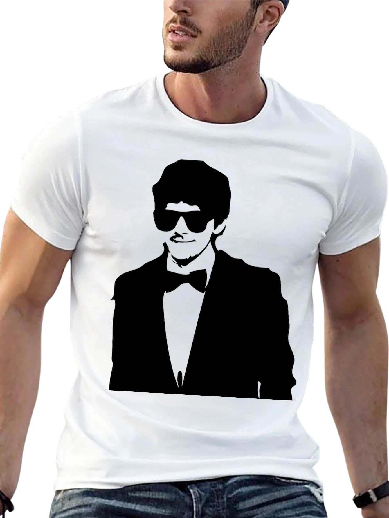 Silhouette Tuxedo T-Shirt - Black