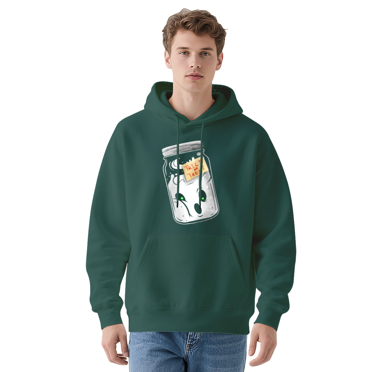 Trick Or Treat Hoodie - Halloween Graphic Sweatshirt for Spooky Season Fun