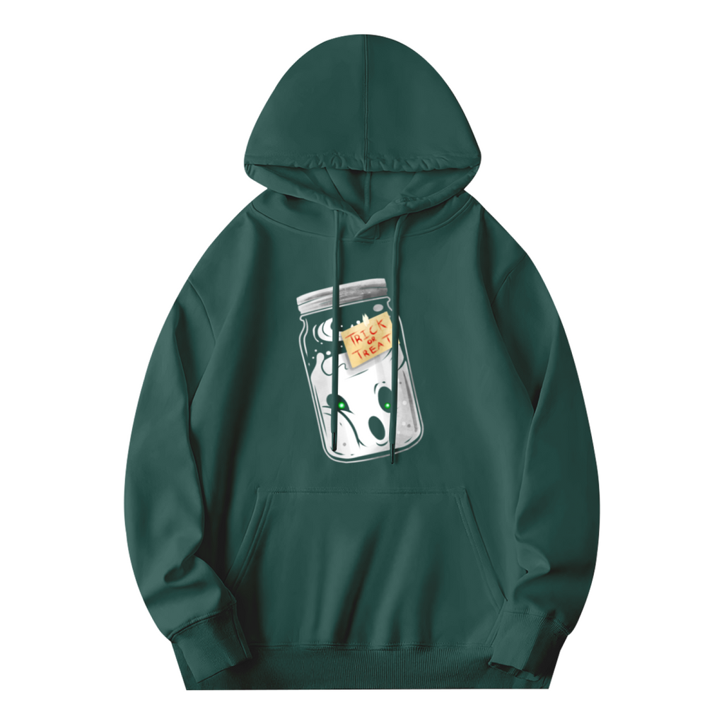Trick Or Treat Hoodie - Halloween Graphic Sweatshirt for Spooky Season Fun