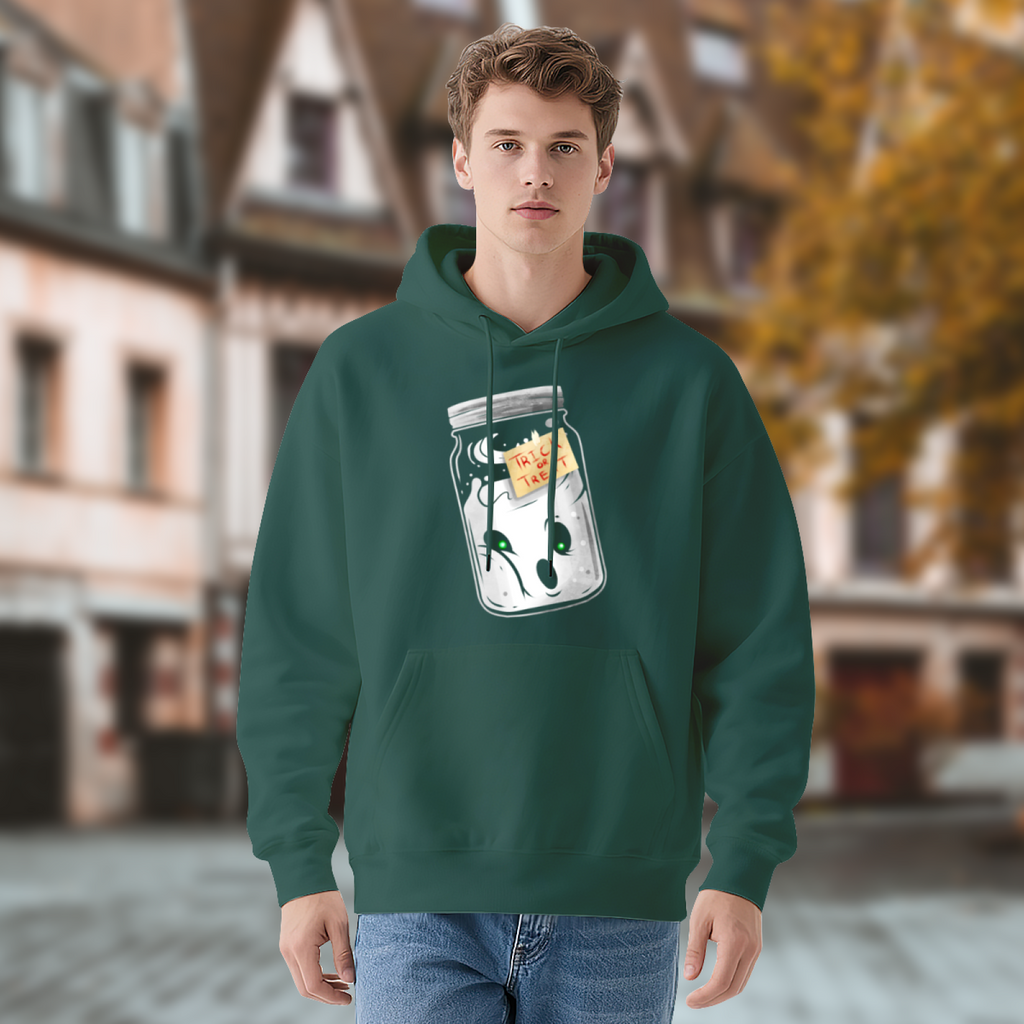 Trick Or Treat Hoodie - Halloween Graphic Sweatshirt for Spooky Season Fun