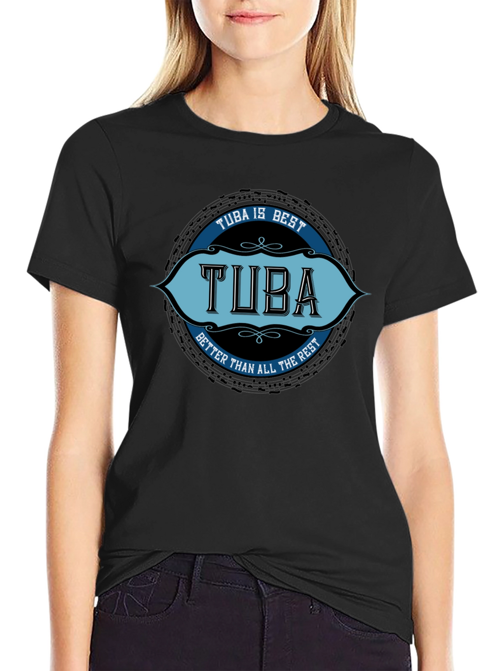 Tuba is Best Black T-Shirt