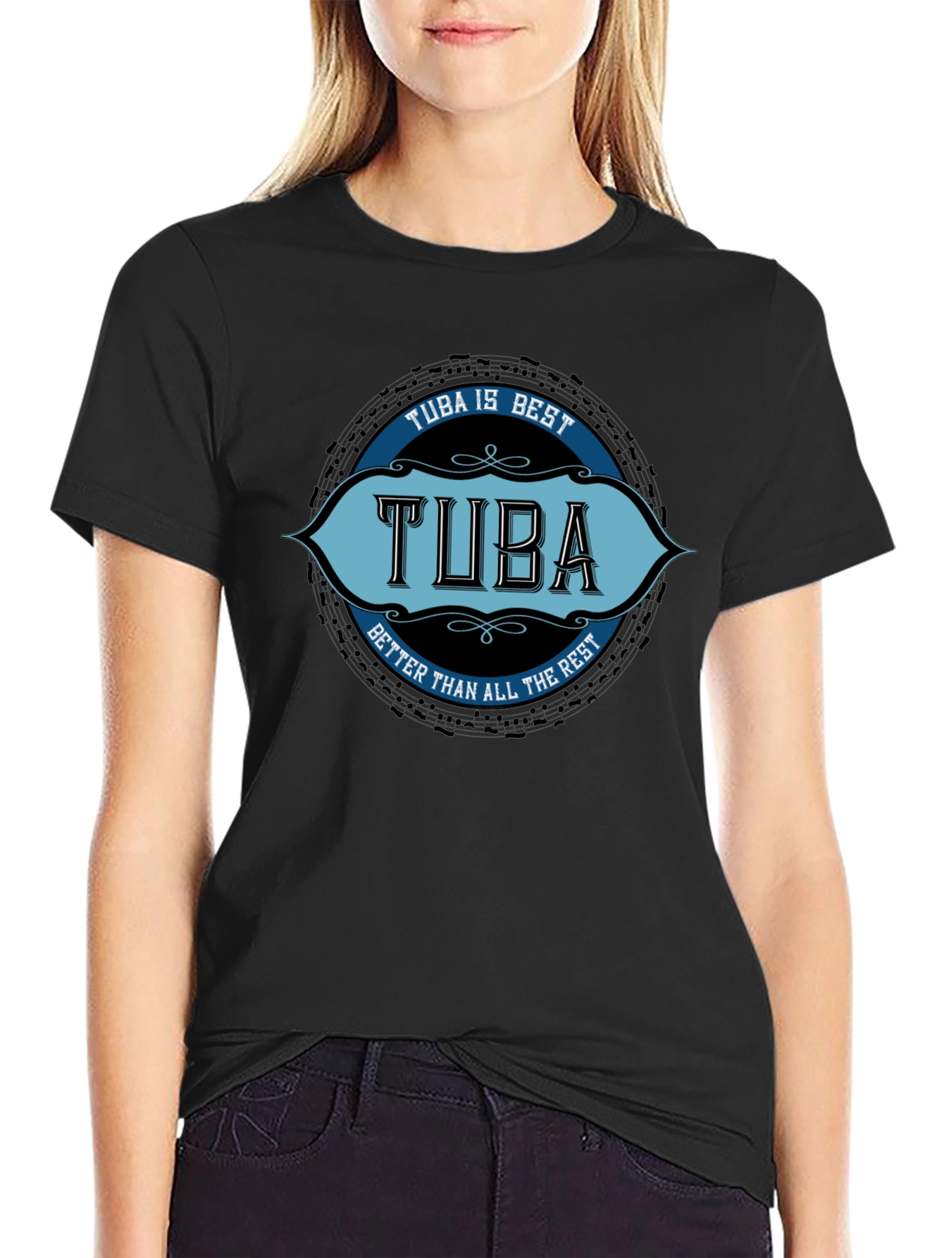 Tuba is Best Black T-Shirt