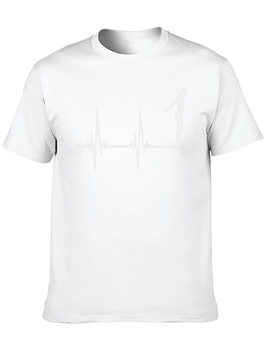 Diving Heartbeat T-Shirt - Black Cotton Tee