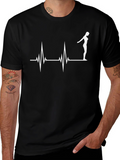 Diving Heartbeat T-Shirt - Black Cotton Tee