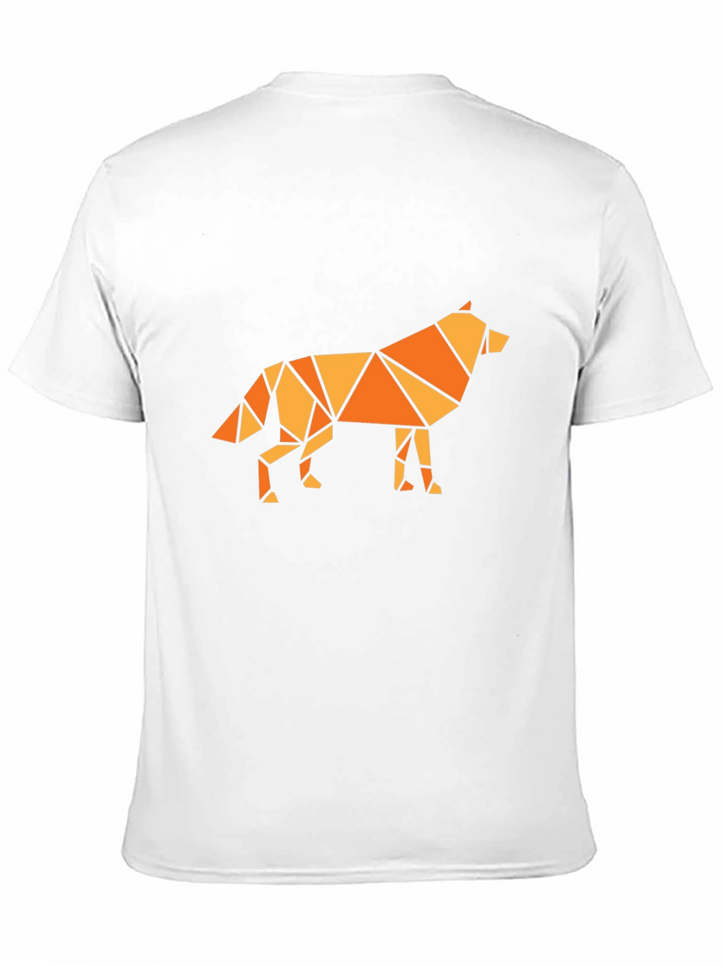 Geometric Wolf Graphic Tee - Black T-Shirt