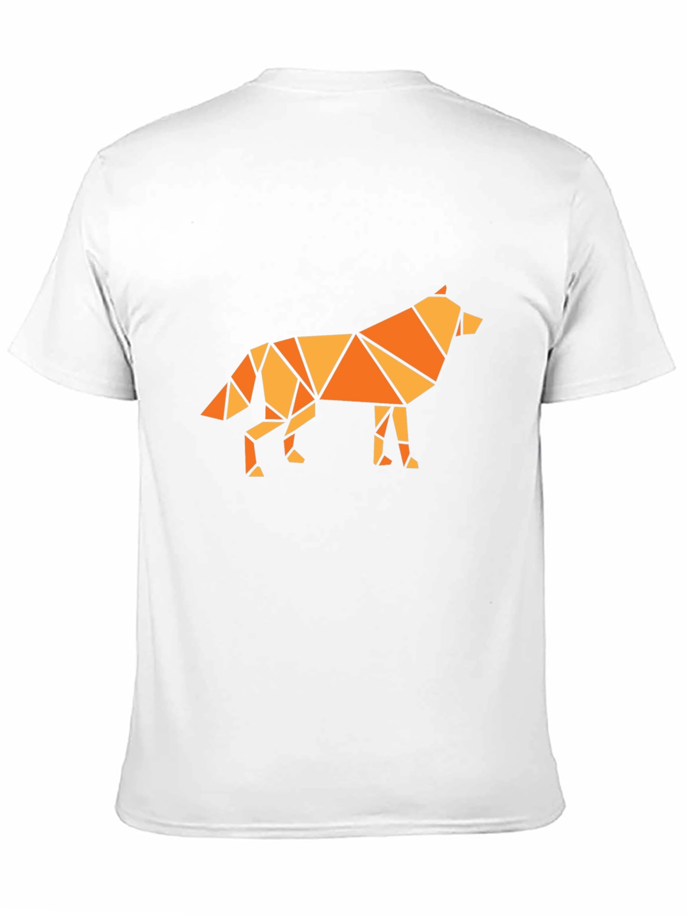 Geometric Wolf Graphic Tee - Black T-Shirt