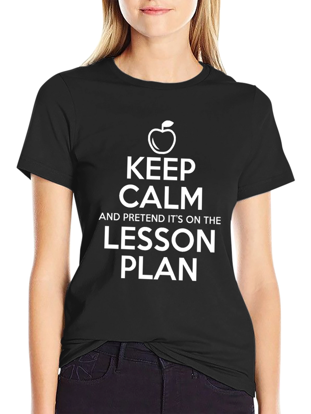 Keep Calm Lesson Plan Black T-Shirt