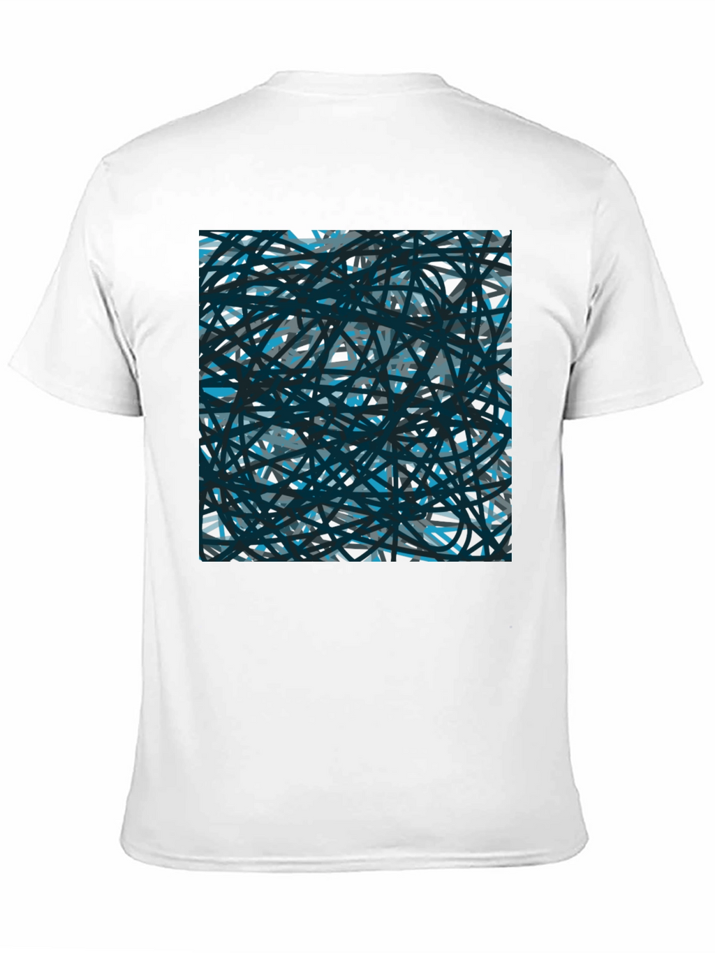 Abstract Lines Black T-Shirt