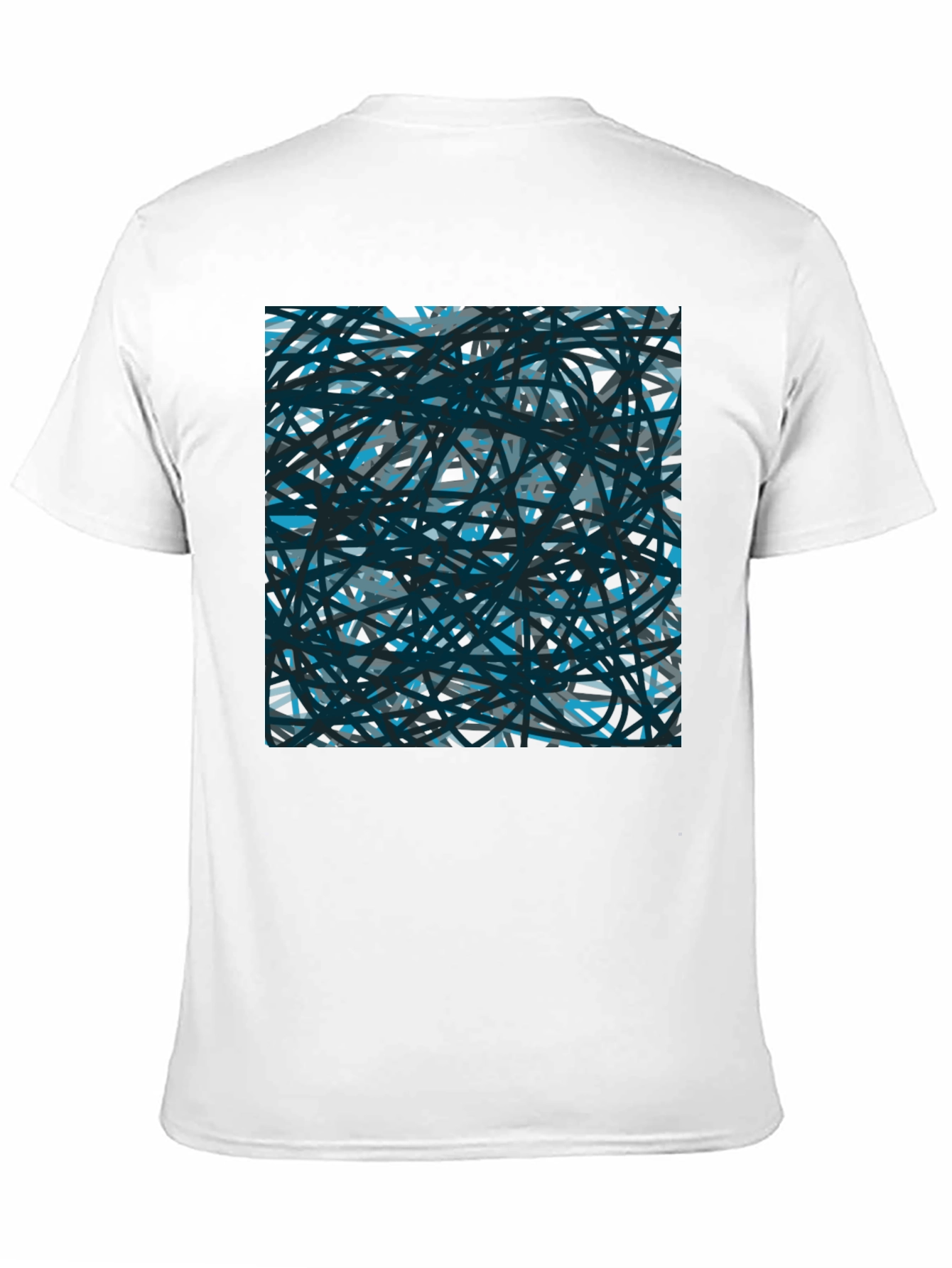 Abstract Lines Black T-Shirt