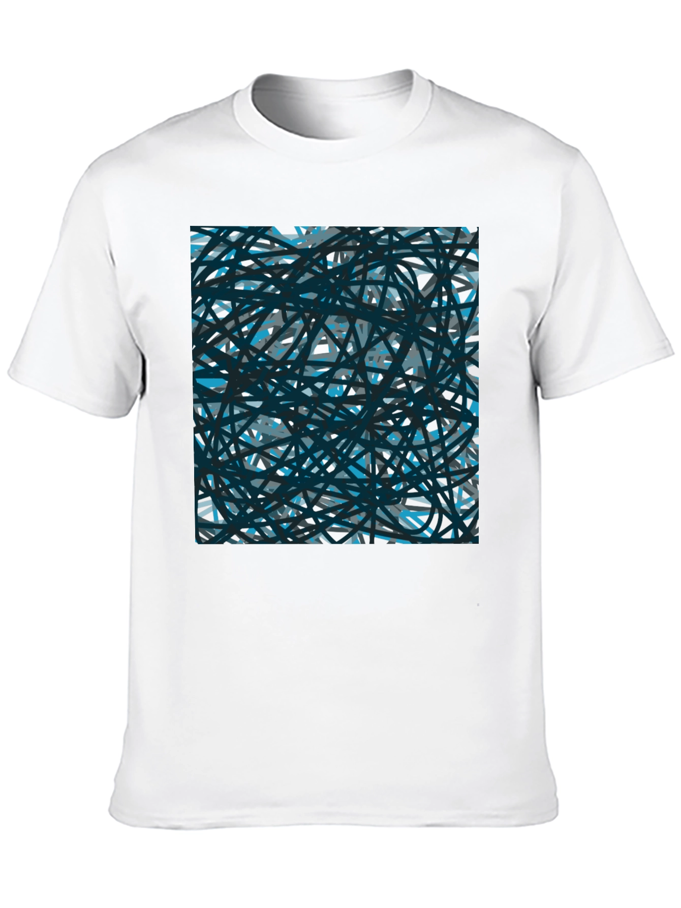 Abstract Lines Black T-Shirt
