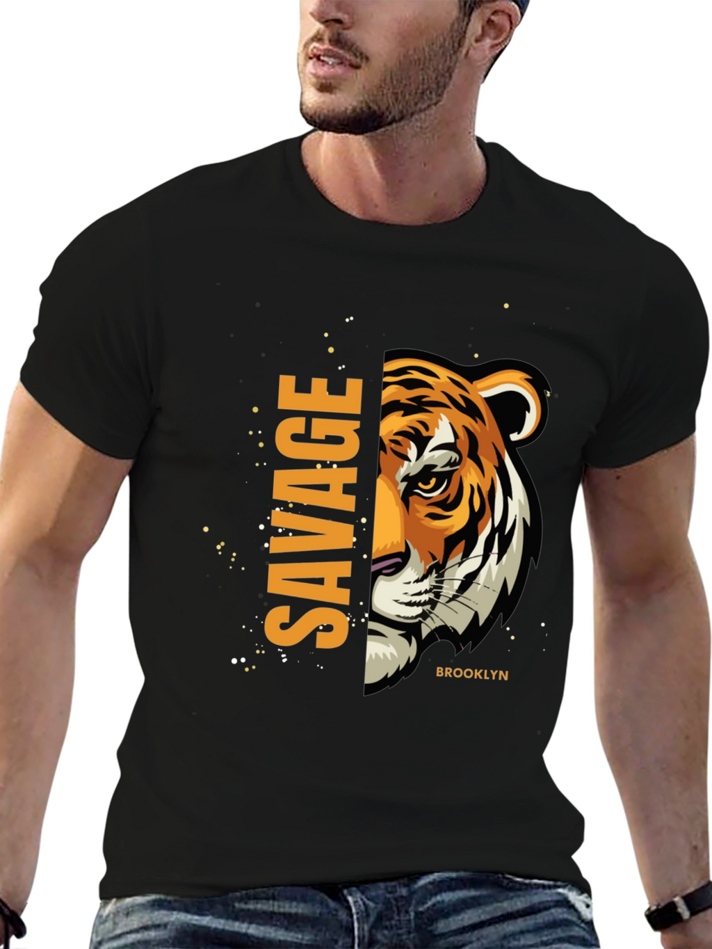 Savage Brooklyn Tiger Graphic T-Shirt