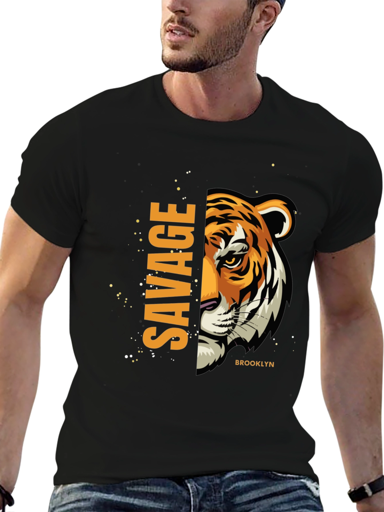 Savage Brooklyn Tiger Graphic T-Shirt